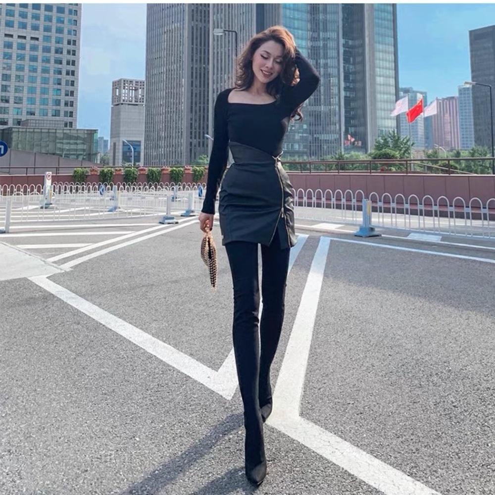 Le Palais Vintage high waist black miniskirt